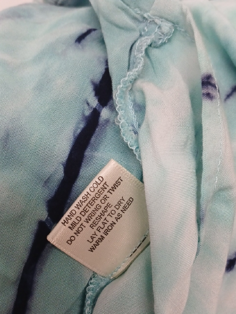 Lovestitch Women's Teal Tie-Dye Wrap Blouse / Small - Picture 7 of 7